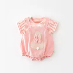Milangel mono de algodón para niña – conjunto verano