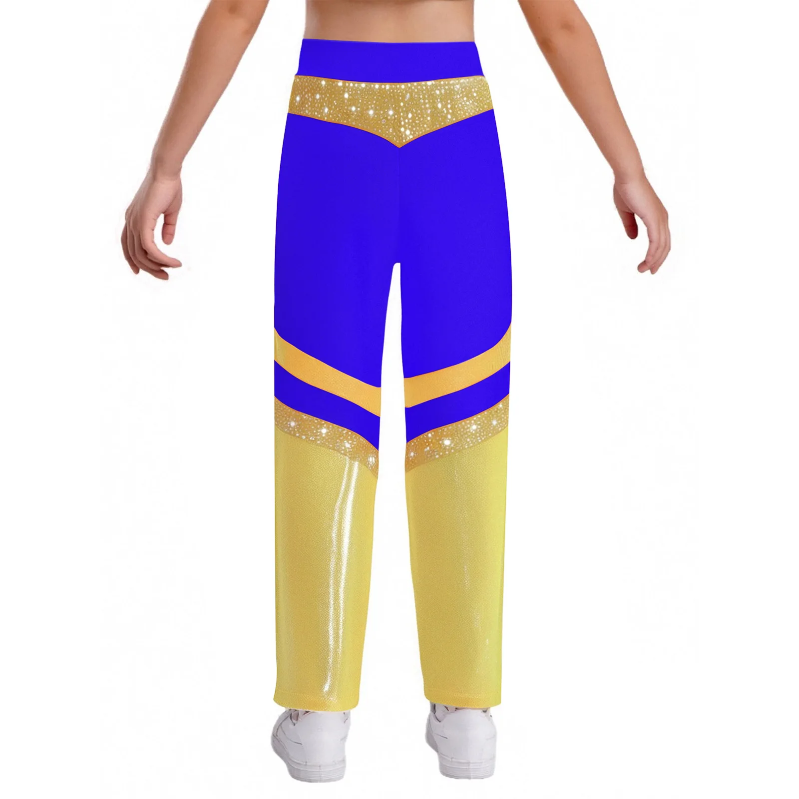 Traje de patinaje artístico con cintura elástica y pantalón acampanado - imagen 5