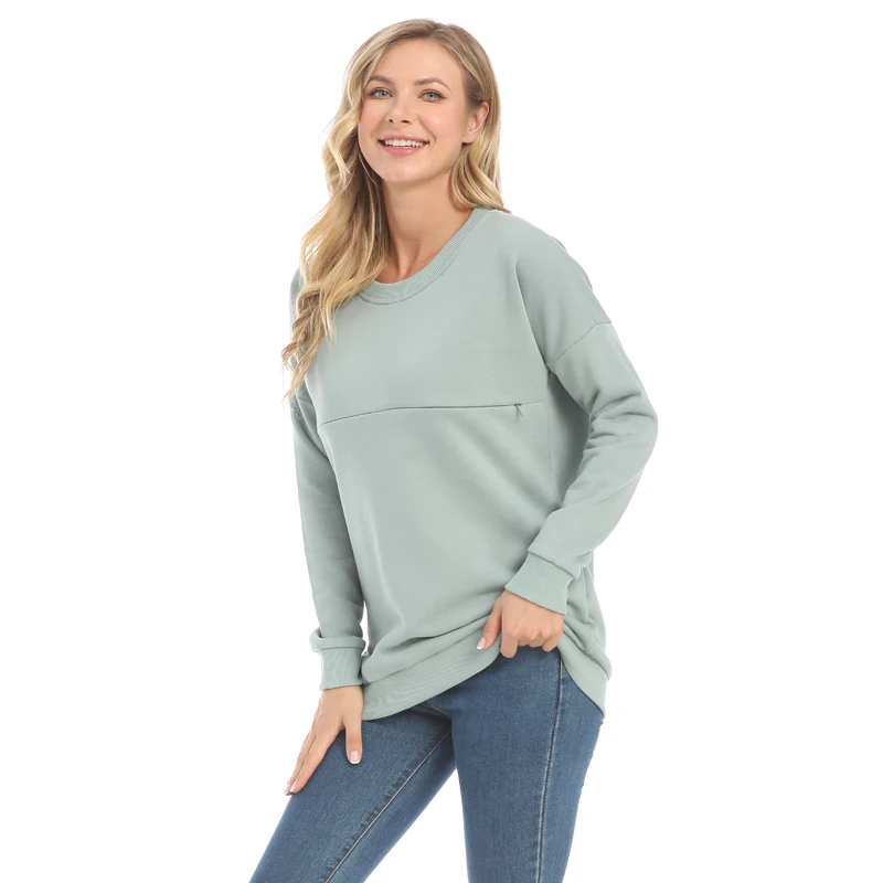 Sudadera con capucha de lactancia para embarazadas – otoño invierno
