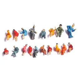 Figuras de pasajeros sentados para tren en miniatura ABS – Colección 1:100