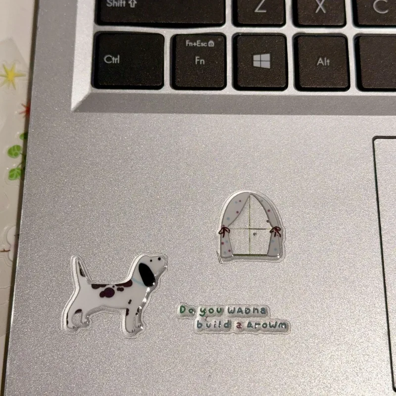 Pegatinas impermeables 3D de perro con relieve para cuadernos - imagen 2