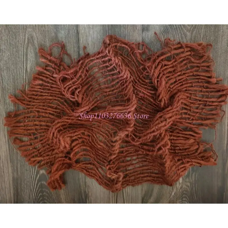 Manta recién nacido para sesiones fotográficas de arpillera artesanal - imagen 3