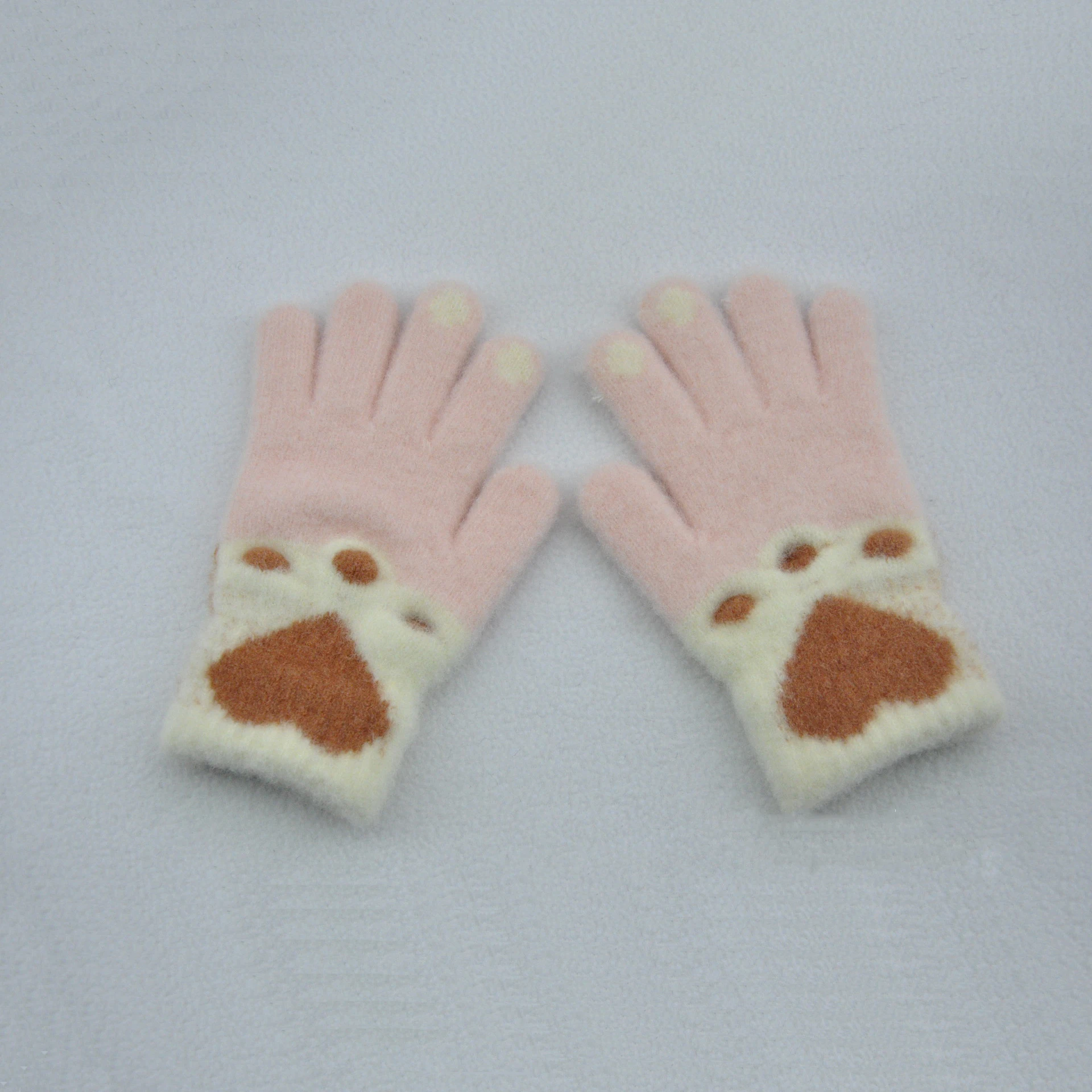 Guantes cálidos de punto grueso con huella para niños: esquí y ciclismo - imagen 5