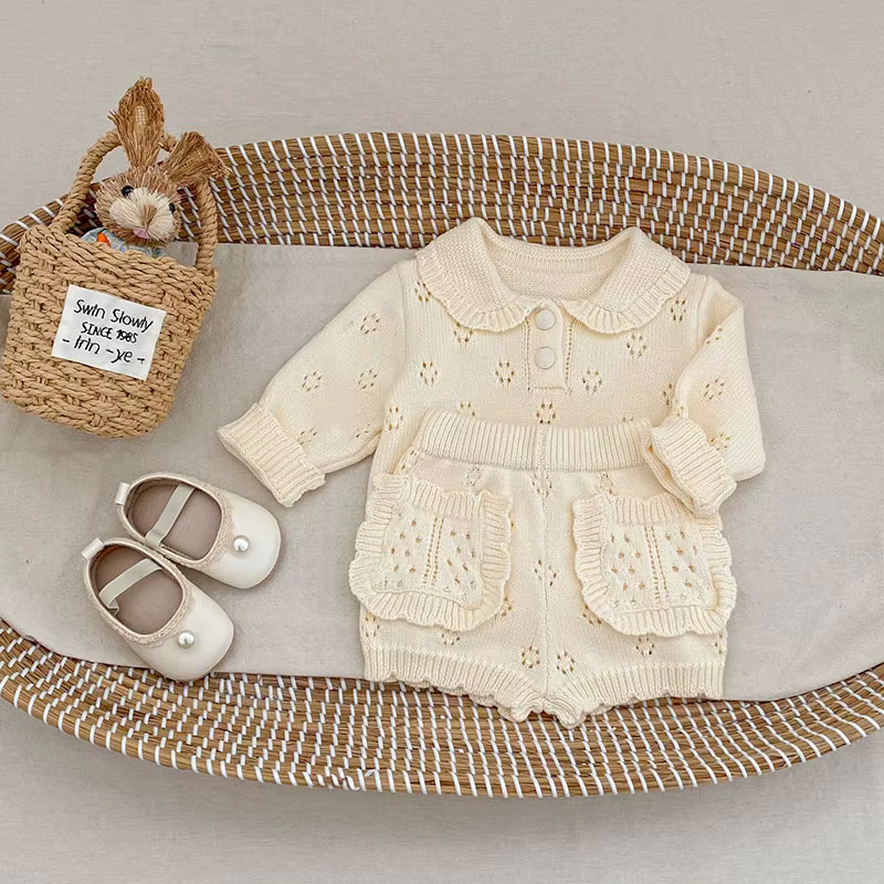Jersey calado ligero de algodón para bebé en primavera - imagen 3