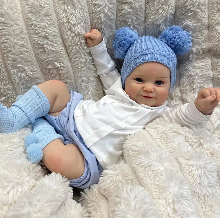 Muñeca reborn Maddie NPK sin ensamblar con cuerpo y ojos - imagen 5
