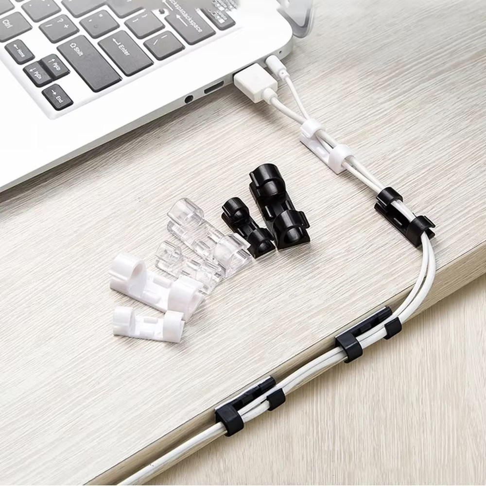 Pack de 20 clips organizadores de cables ABS - imagen 2