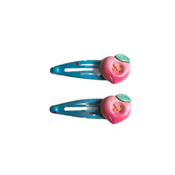 Pinzas para el cabello de bebé, lunares y frutas pastel