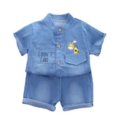 Conjunto de verano para niños – Camisa y shorts de algodón natural