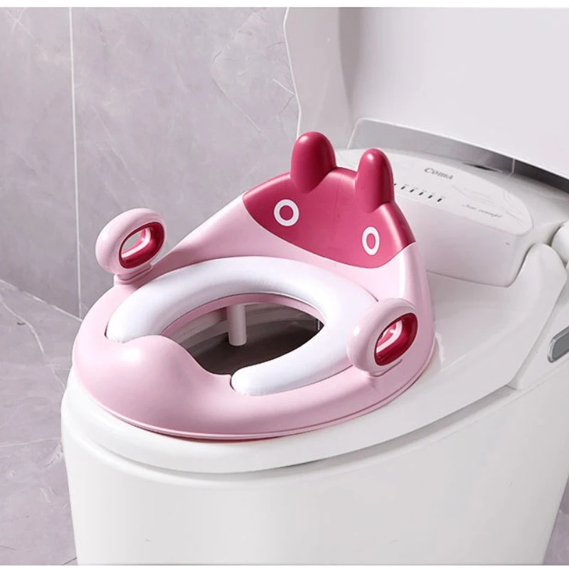 Asiento de inodoro portátil infantil antideslizante con cojín - imagen 2