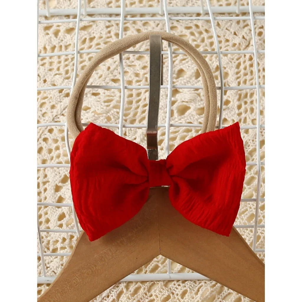 Vestido de princesa rojo con lazo para niña estilo verano - imagen 3