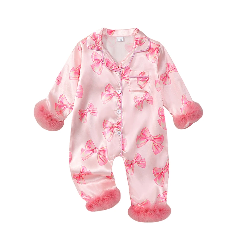 VISgogo pijama de niña manga larga con estampado y botones