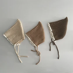 Gorro de punto invierno para bebé con cubreorejas