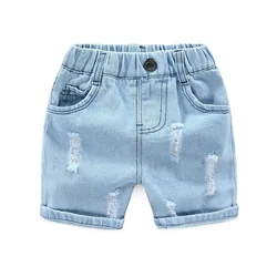 Pantalones cortos vaqueros de mezclilla para niños veraniegos