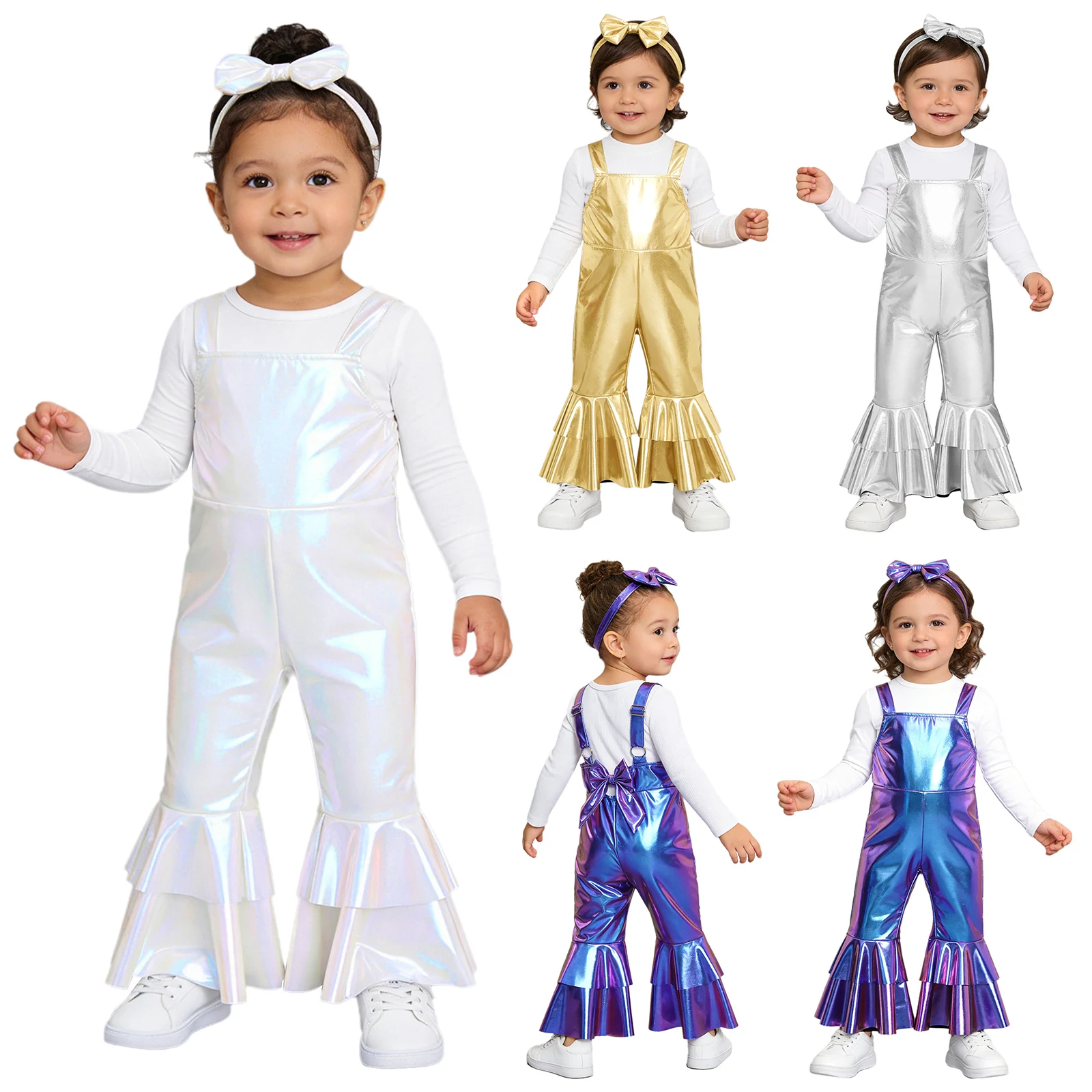 Peto bebé niña con lazo y pantalón acampanado - imagen 5