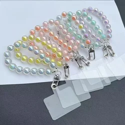Pulsera dorada con cadena para teléfono y colgante acrílico iPhone