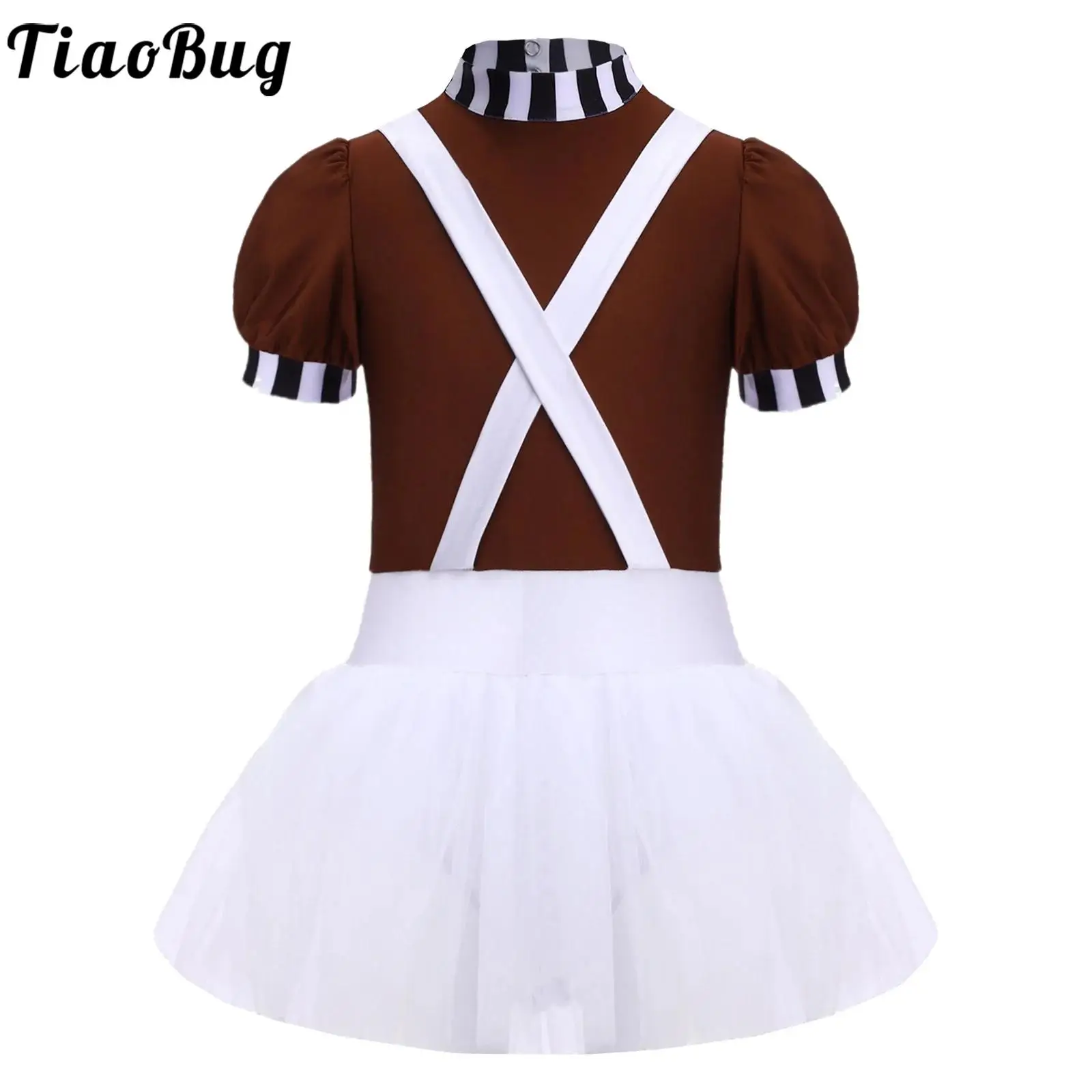 Disfraz de chocolatero con tutú para niñas de carnaval - imagen 3