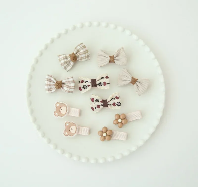 Lazos y pinzas para el cabello de niñas – Accesorios suaves infantiles - imagen 4