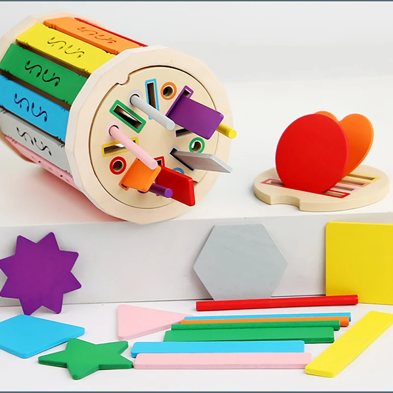 Juego Montessori clasificación de formas y colores madera para niños - imagen 3