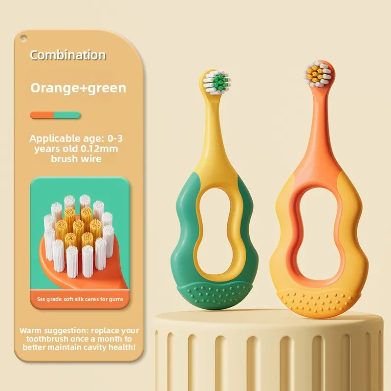 Cepillo dental infantil cerdas suaves – 3 etapas para 0-12 años