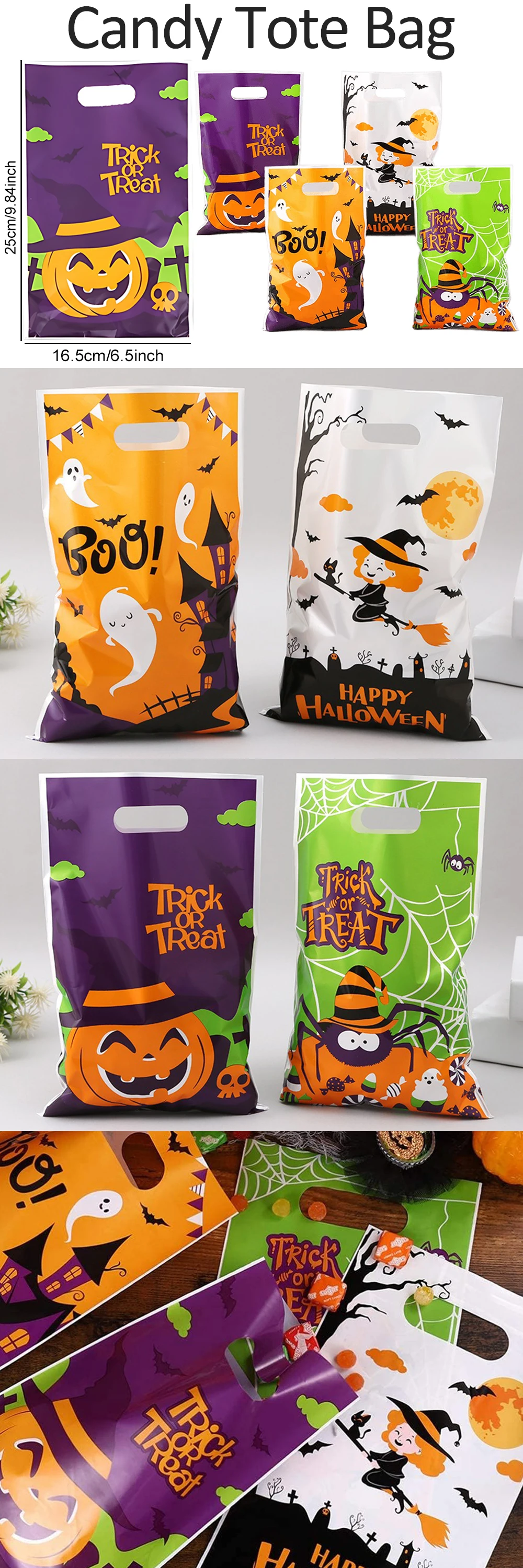Bolsas de dulces Halloween con murciélago