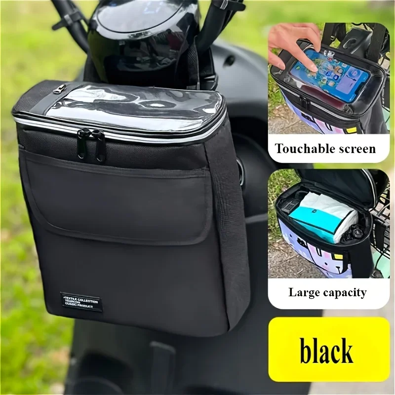 Bolsa para manillar con soporte de teléfono