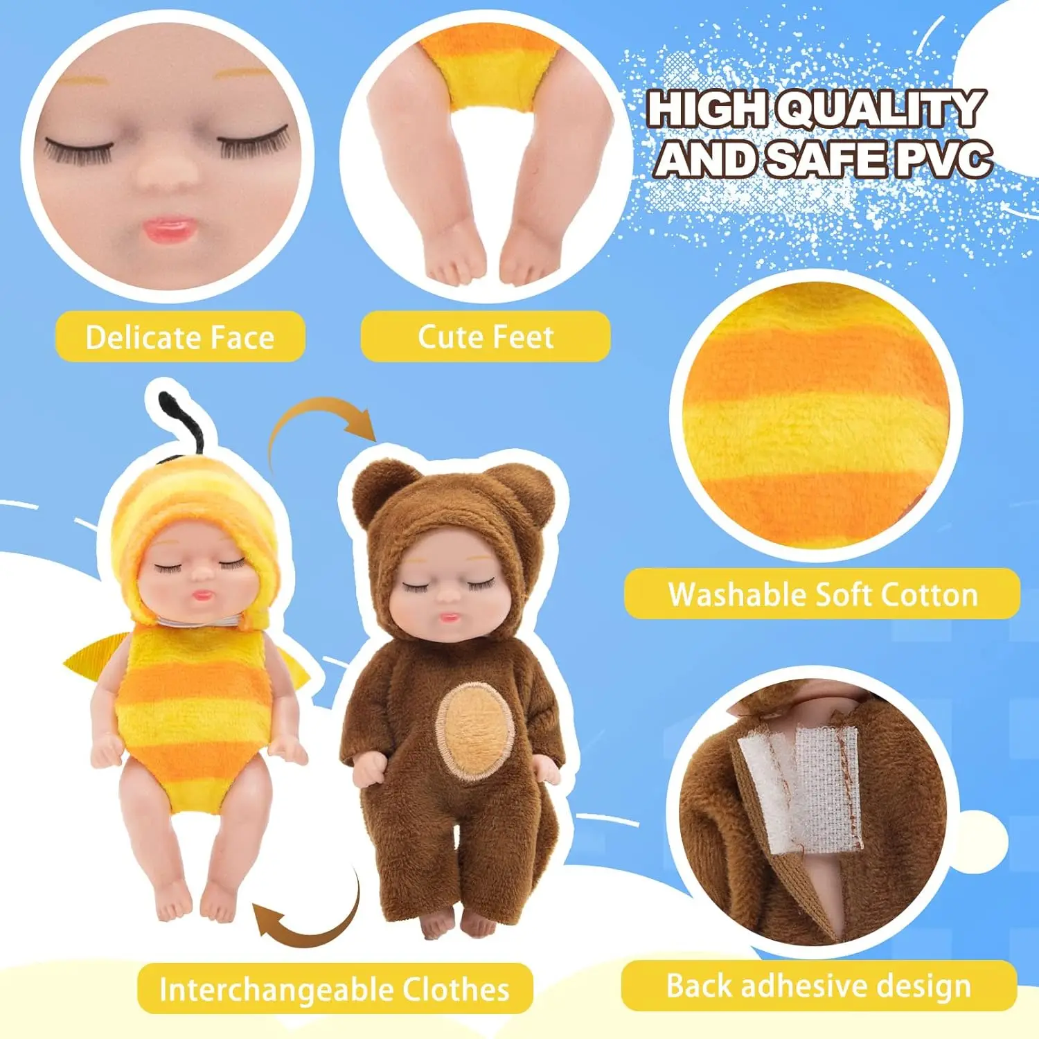 Muñeca Reborn con ropa de animales – BJD regalo recién nacido - imagen 2