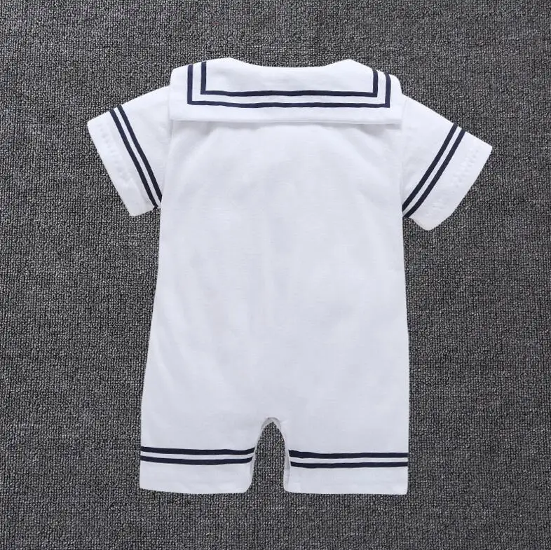 Mono de verano estampado con bufanda azul marino para bebé - imagen 2