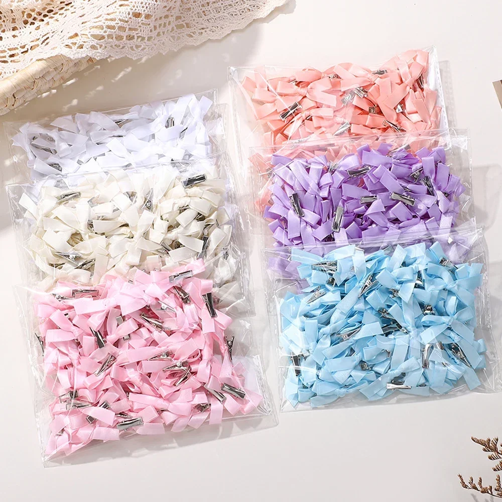 Lazos de ballet con pinza para niña – Color sólido, suave y elástico - imagen 3