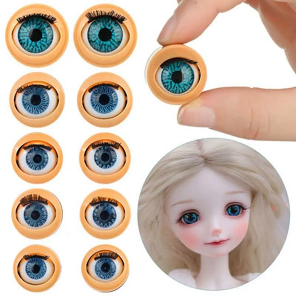 Ojos para muñeca actividad con pestañas rodantes de silicona
