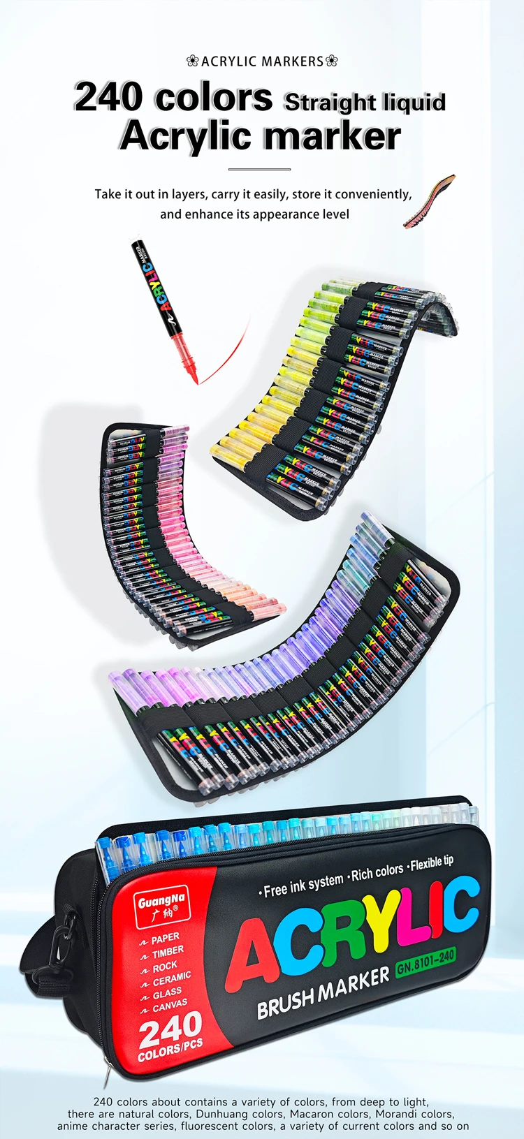 Muestra de colores vivos