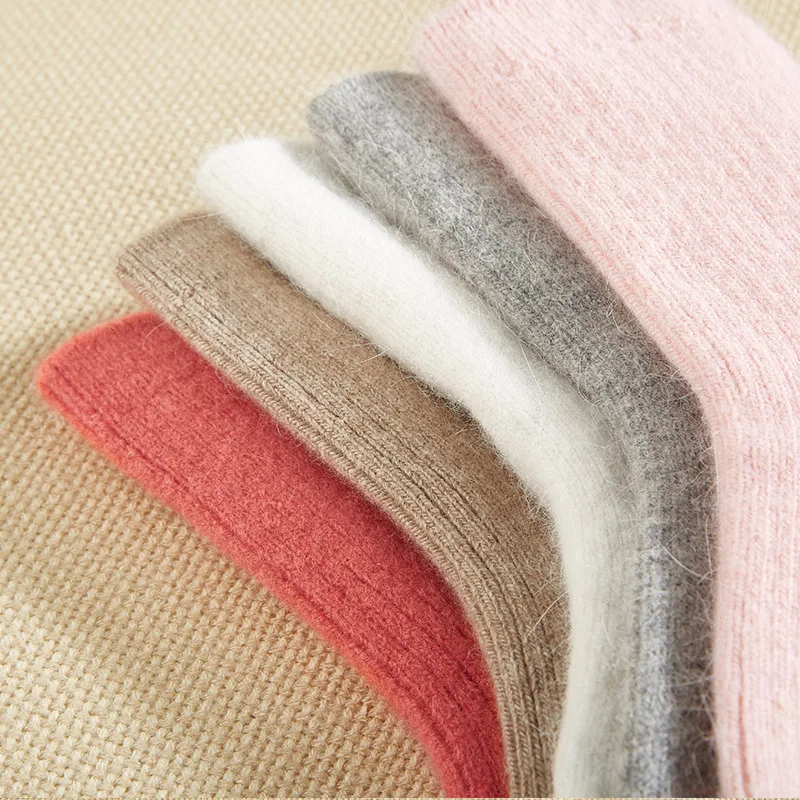 Calcetines de lana media gruesa para mujer – Pelo de conejo y Cachemira - imagen 3