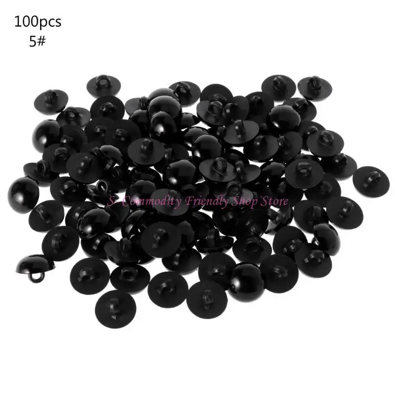 Botón de vástago negro para muñeca DIY de costura - imagen 2