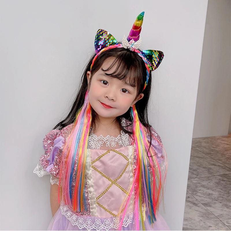 Diadema orejas de unicornio Kawaii – Disfraz infantil para fiestas - imagen 5