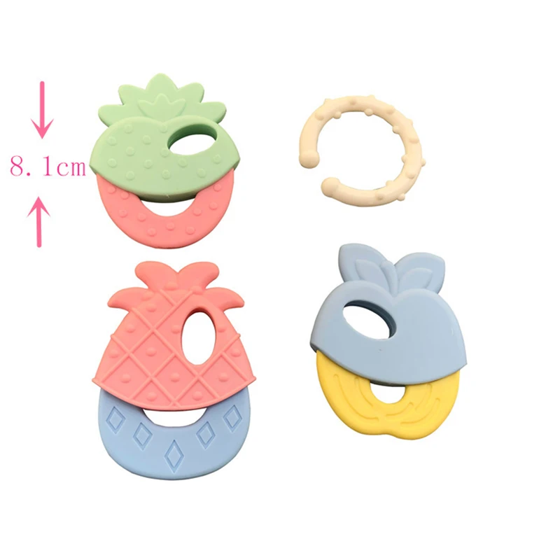 Pegamento para dientes de silicona con forma fruta bebé - imagen 3