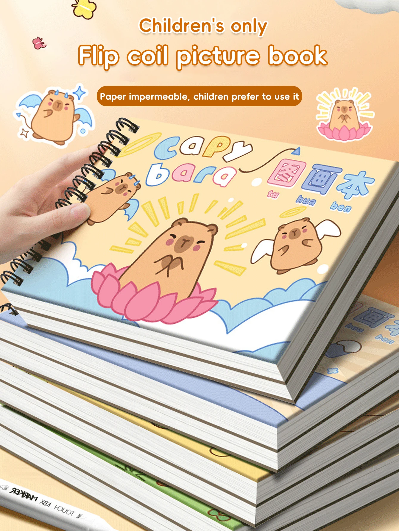 Portada y estilo Kawai en el cuaderno