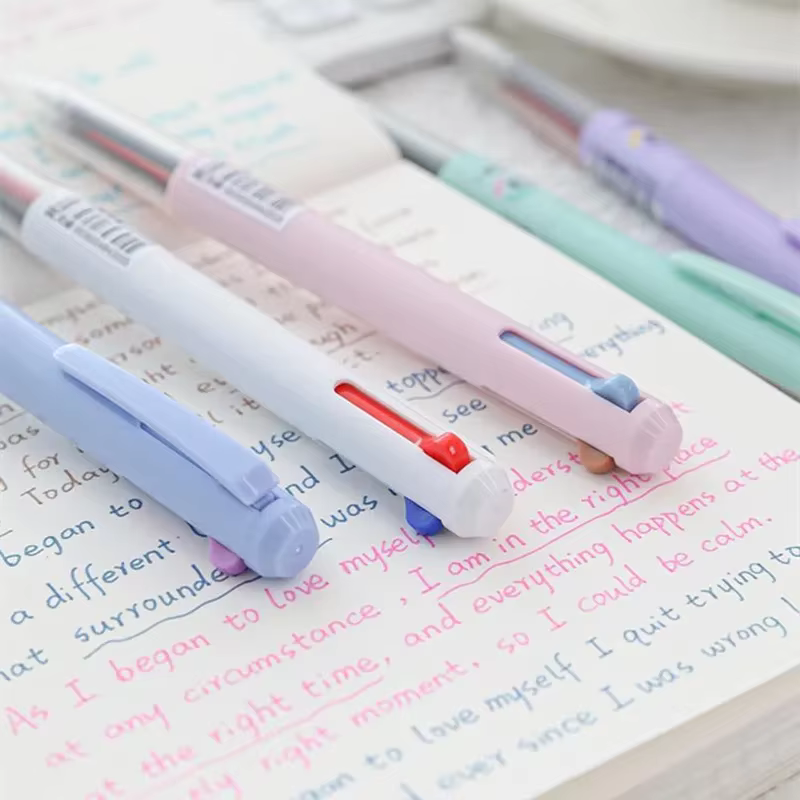 Set de papelería: bolígrafo gel tricolor y marcadores para niños - imagen 2
