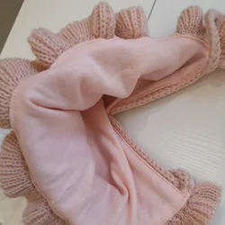 Gorro invierno tejido grueso con orejeras de conejo para bebé