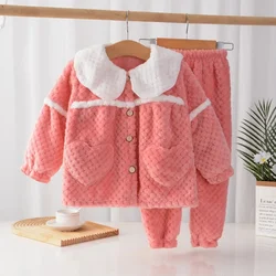 Pijama de franela infantil cálido para dormir en casa