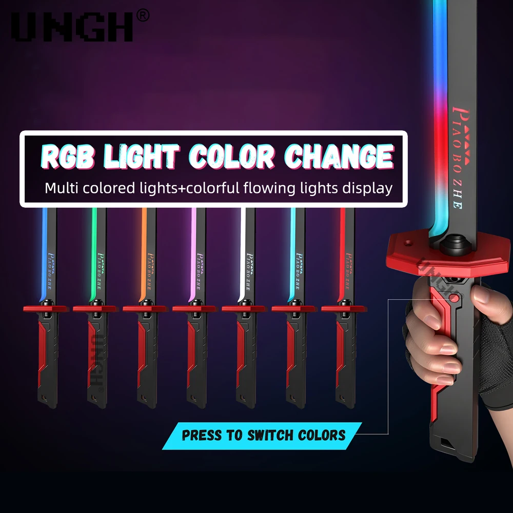 Sable de luz retráctil UNGH FX giratorio para cosplay infantil - imagen 4