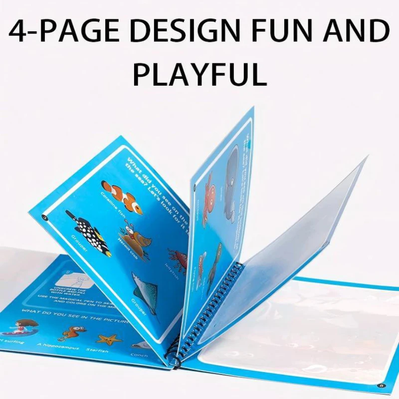 Libro de dibujo mágico Montessori reutilizable con agua para niños - imagen 3
