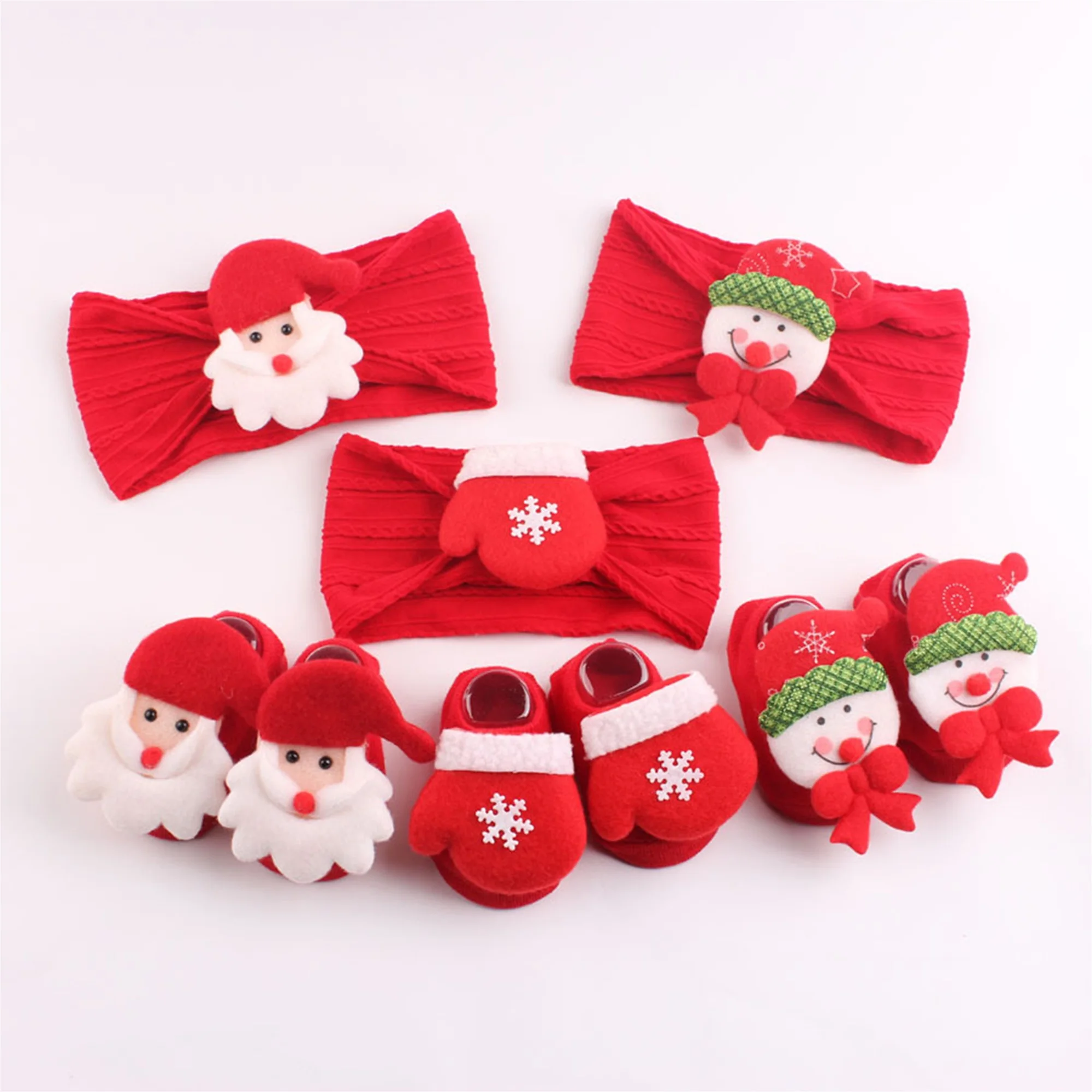 Diadema navideña con motivo de Papá Noel para bebé