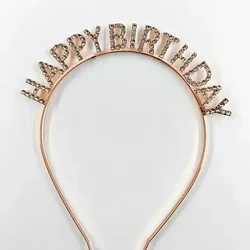 Diadema tiara para el pelo con corona brillante de cumpleaños