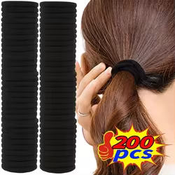 Gomas elásticas para el pelo de niñas – Negro básico, sujeta cola