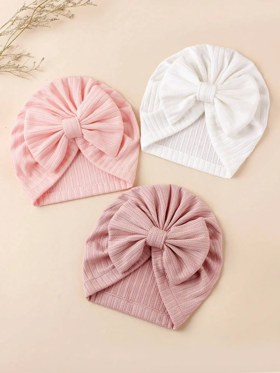 Gorro turbante con lazo para bebé niña, suave y transpirable cada día - imagen 4