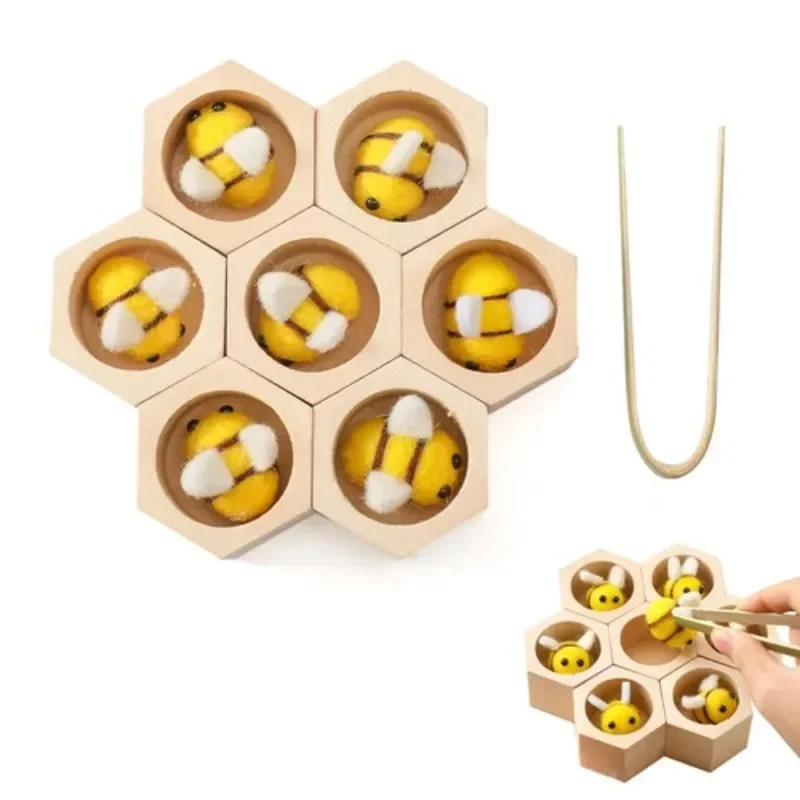Colmena de abejas de madera para niños