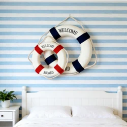 Aro salvavidas decorativo náutico para cuarto infantil y estudio