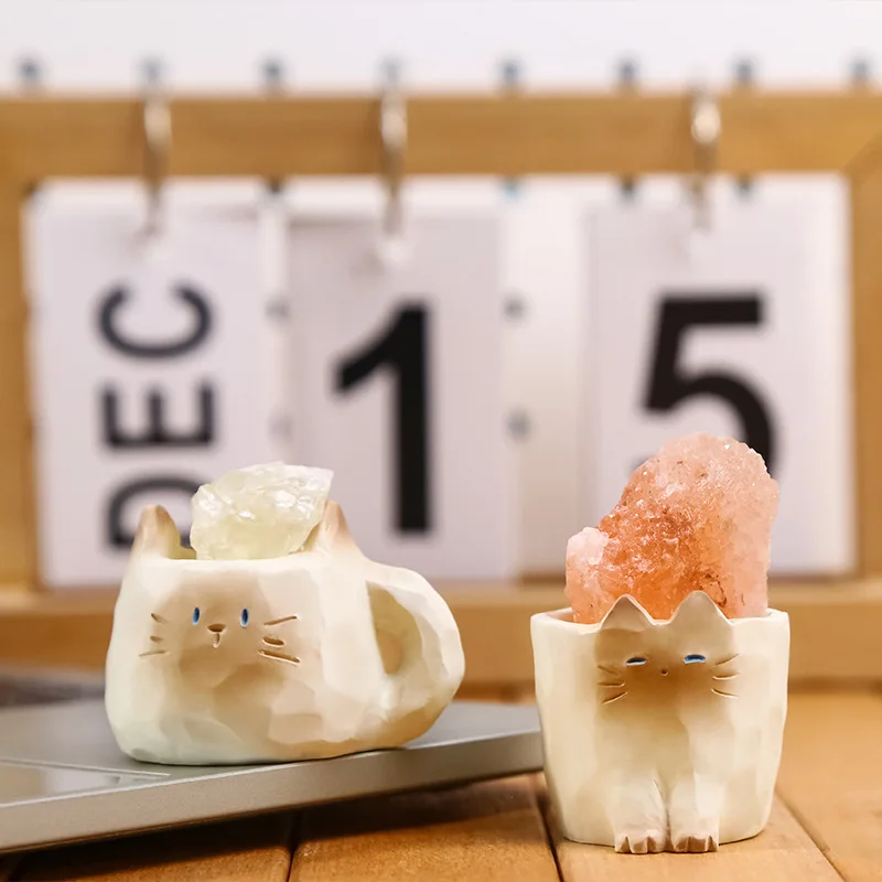 PAL Caja sorpresa gato – Muñeca de cristal para escritorio - imagen 2