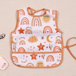 Happyflute Delantal impermeable para bebé – Estampado arcoíris