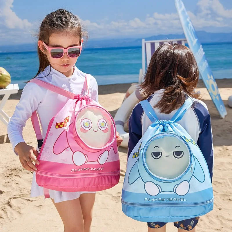 Mochila impermeable con cordón para piscina y playa infantil - imagen 2