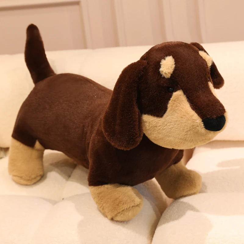 Almohada peluche perro salchicha grande para decorar y dormir - imagen 2